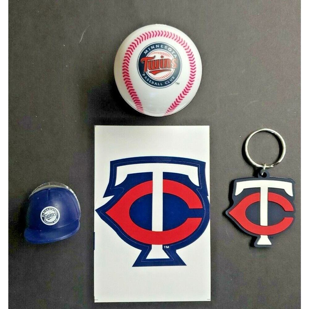 Minnesota Twins Vending Charms Lot of 4 Ball, Helmet, Key Chain Decal 295